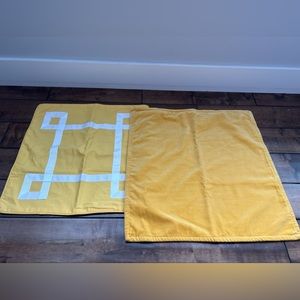 Pottery Barn and PB Teen Pair of Pillow Covers Yellow